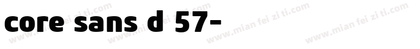 core sans d 57字体转换